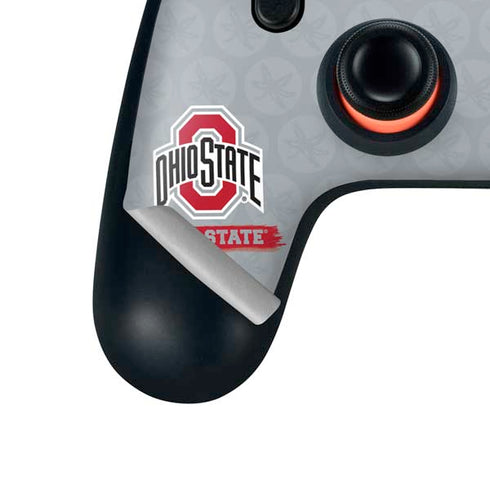 Ohio State University Distressed Logo Google Stadia Controller Skin